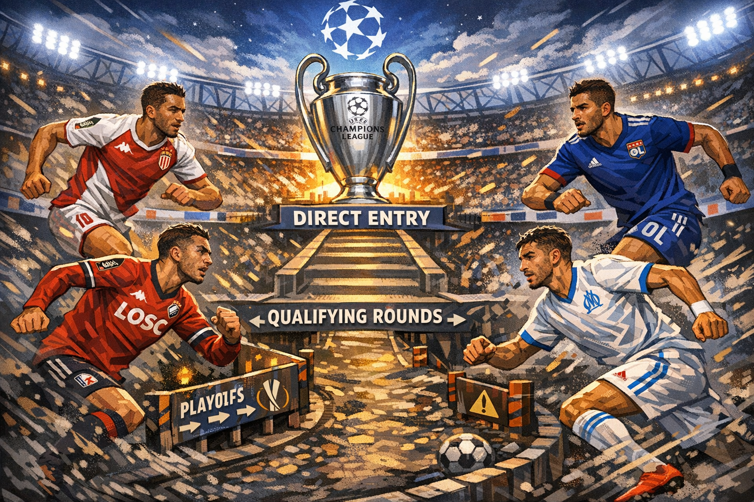 Four French Clubs Converge in Fierce Pursuit of Champions League Direct Entry